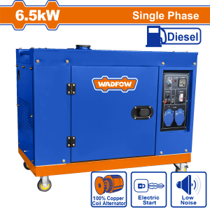 Silent diesel generator