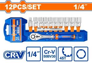 12 Pcs 1/4" socket set
